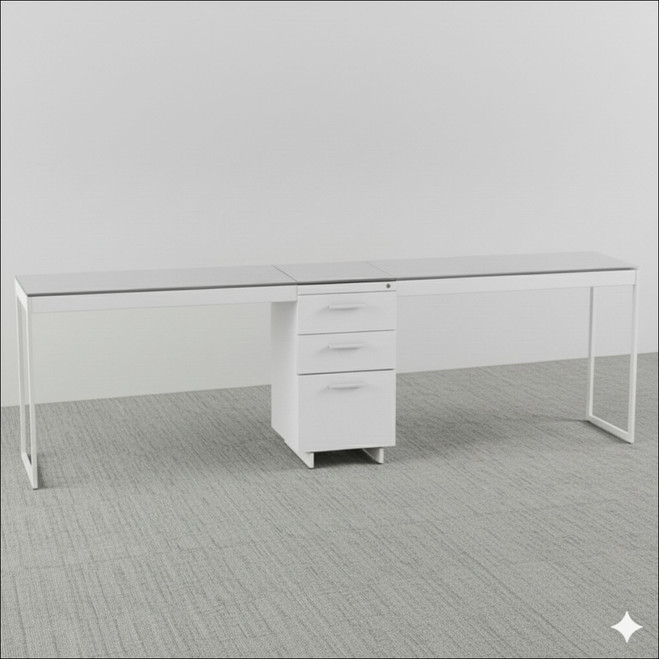 Centro-D Premium Double Optical Dispensing Table with Locking Cabinet
