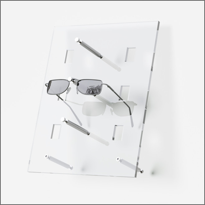 Counter Top PIN  Optical Frame & Sunglass Panel - 3 Frames - Clear