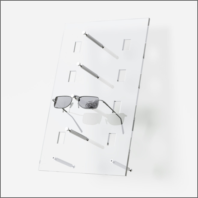 Counter Top PIN  Optical Frame & Sunglass Panel - 4 Frames - Clear