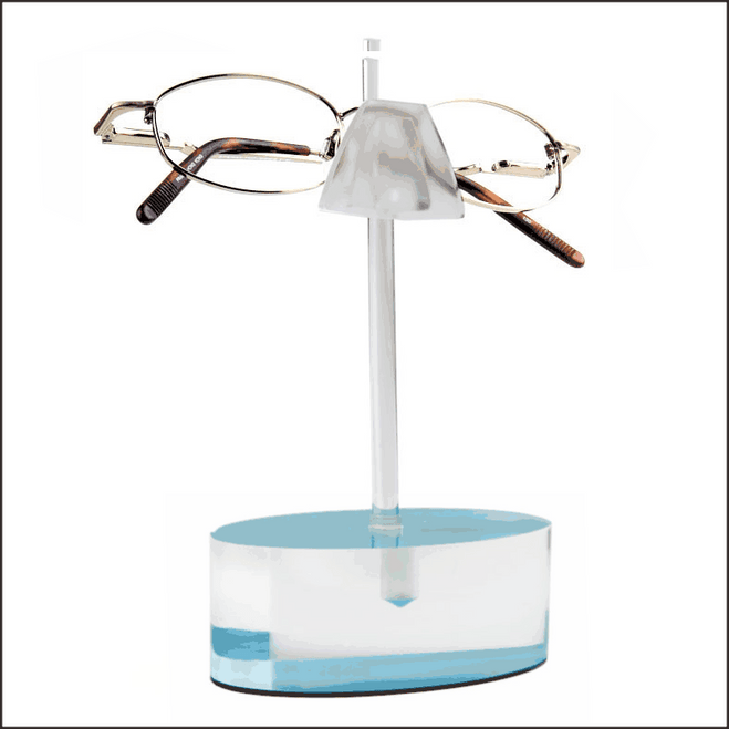 d4.LTB - Single Oval  Optical Frame Display in Light Blue