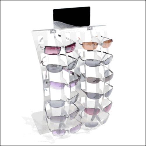 DSU12X - Counter-Top Metallic Sunglass & Eyewear Display -12 pr capacity