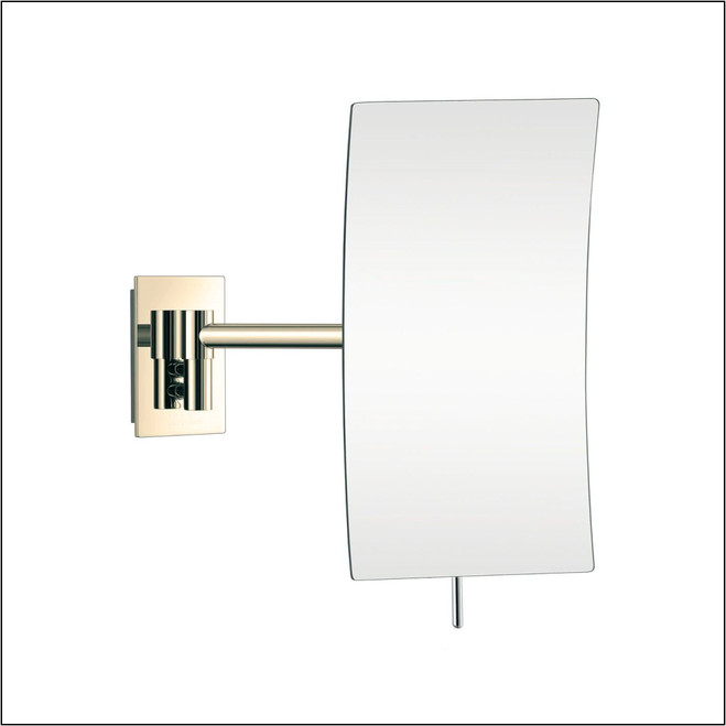 K218 Wall Mounted Contemporary Rectangular Optical Mirror in Brushed Nickel