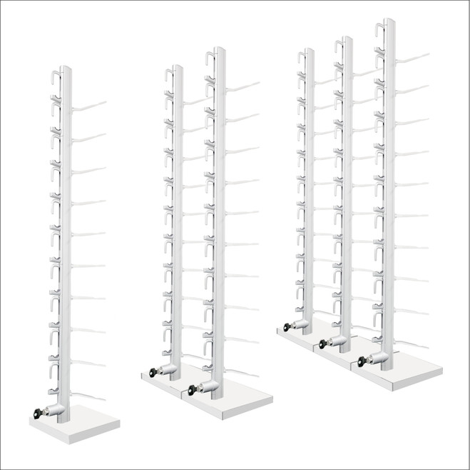Locking Modular CounterTop Optical Displays for 10, 20,30,40 and 50