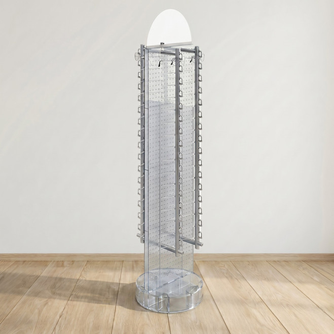 Locking Rotating Two-Sided Optical Frame Floor Display - For 64 Frames