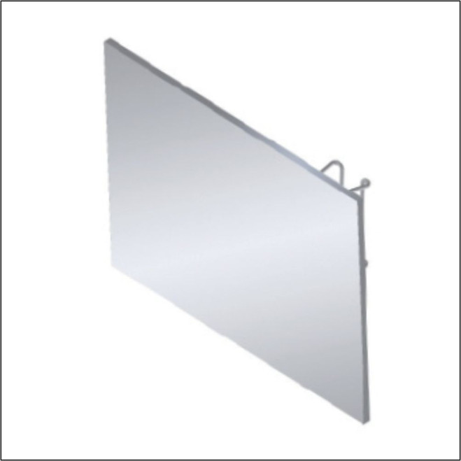 Glass Mirror for Mini-Tubix Rods - Single Rod Installation
