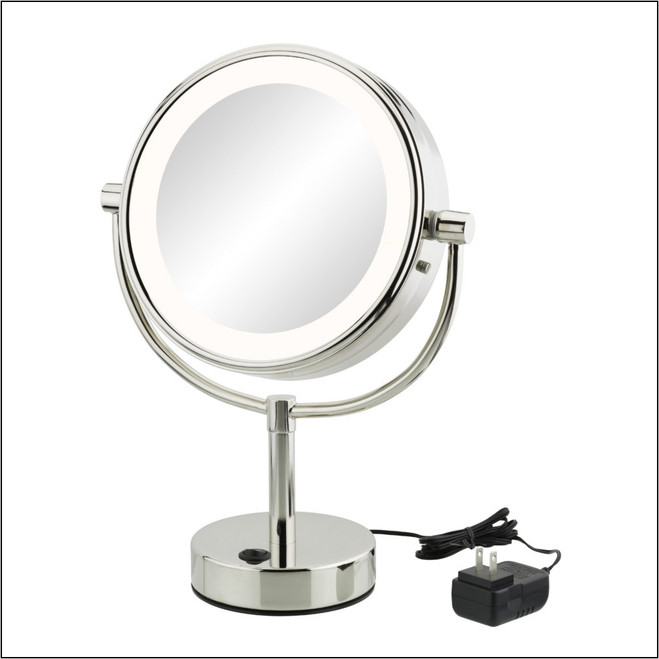 NEOMODERN FREESTANDING MAGNIFIED MIRROR