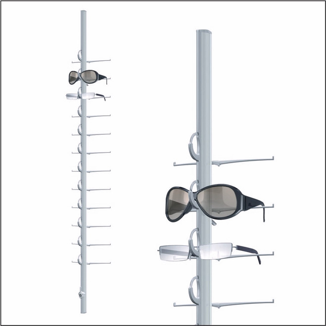 TC 12H - Lockable Single Optical Display & Sunglass Rod System