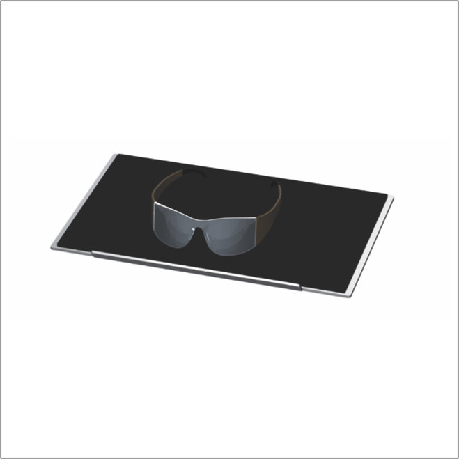 Tray (acrylic glass) with overlay (felt)