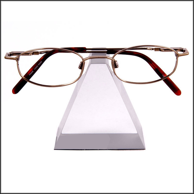 d1.GRY - Triangular Acrylic Blocks in Gray for Displaying Sunglass & Optical Frames