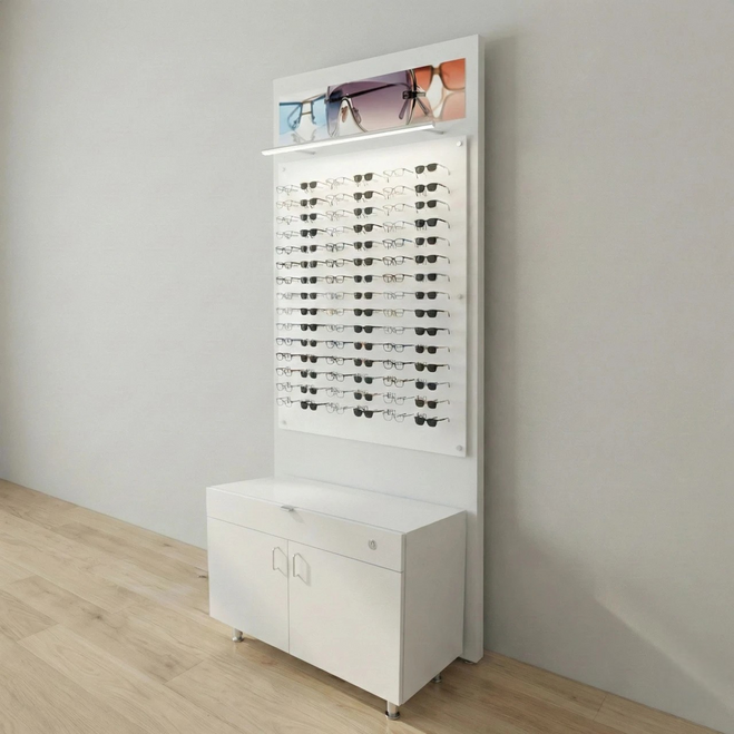 Lit Back Panels with Optional Optical Cabinets - For DW-31-90 Frame Display Panels