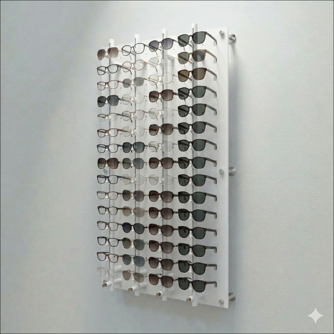 Locking Optical Display Wall-Mount -DWL.31.60.FH.LOCK - 47.5 inch H [Capacity: 60 Frames]