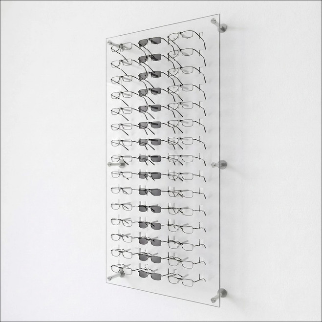 Sunglass Display for Wall-Mounting - DW.31.45.SUN - 47.5 inch (H) [Capacity: 45 Sunglasses]