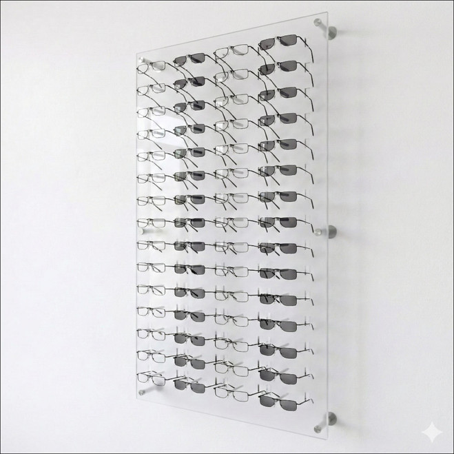 Sunglass Display for Wall-Mounting - DW.31.60.FH.SUN - 47.5 inch (H) [Capacity: 60 Sunglasses]