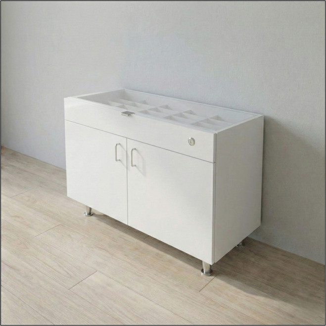 Single Small DW Optical Cabinets for DW Panels - 36" Wide with Glasstop For DW-31-90 Panels.