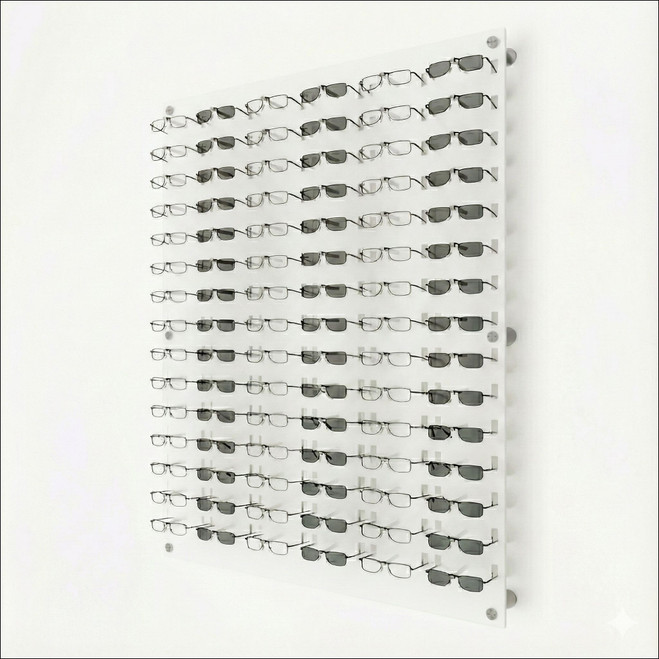Sunglass Display for Wall-Mounting -DW.31.90.SUN - 47.5 inch (H) [Capacity: 90 Sunglasses]