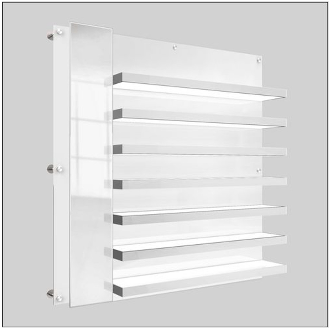 DWL31-105 Top LED Optical Frame Display Shelves with Left Mirror