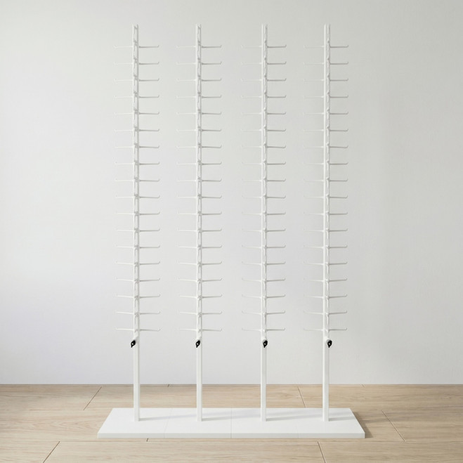 Locking Modular Floor-Top Rods and Base for 72 Optical Eyewear Frames