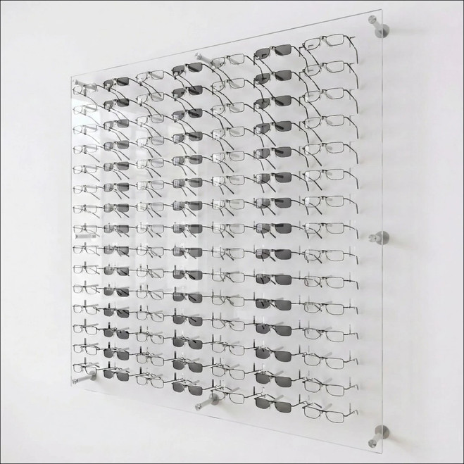 Wall Mount Optical Display Panel - Polycarbonate Pins - 47.5 inch (H) - DWL.31.105 - Capacity: 105 Frames
