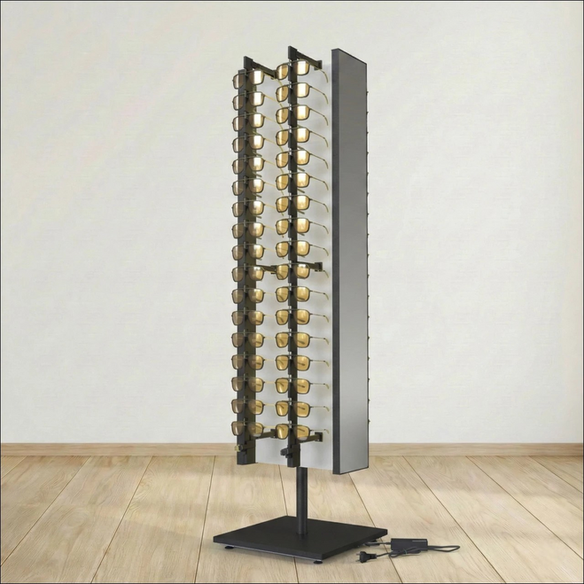 Squarix Rotating LED Display - Black
