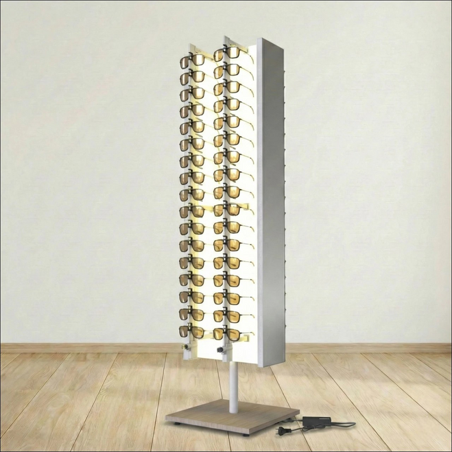 Squarix Rotating LED Display - White