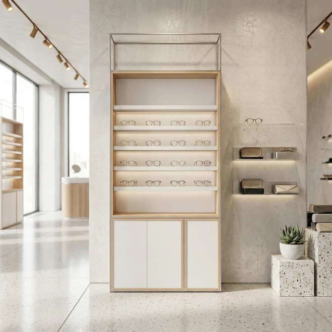 CAROLINE Wall Display with doors CR.SET.WP.CD.STRIPE.04