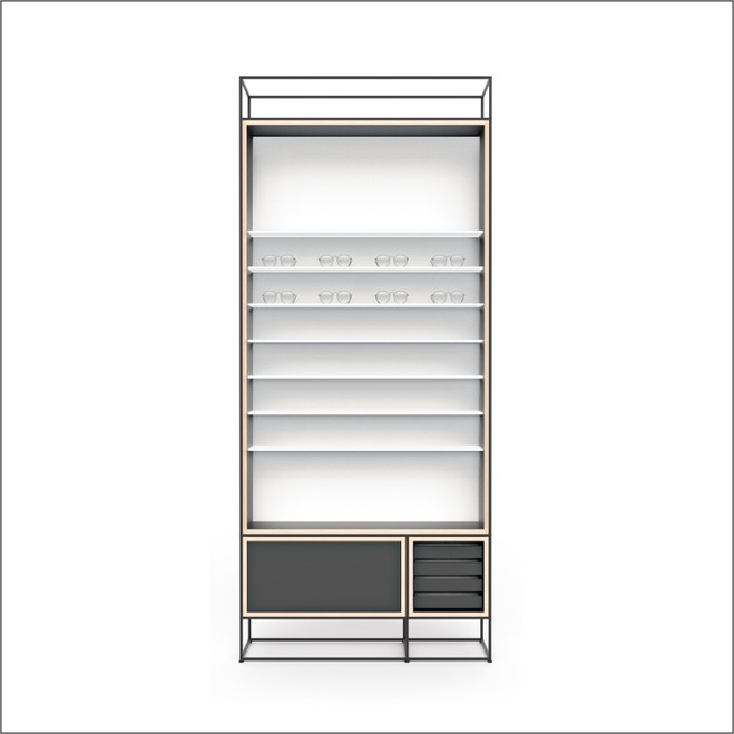 CAROLINE Wall Display with doors CR.SET.WP.CD.A.LED.07