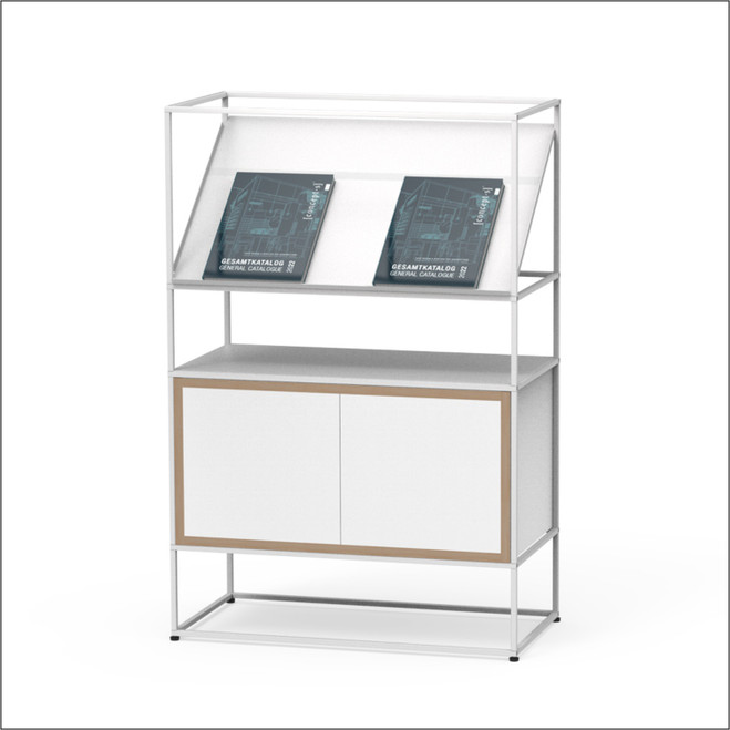 CAROLINE MID-ROOM FURNITURE WITH INCLINED SHELVES CR.SET.SR.CD.ASM.02