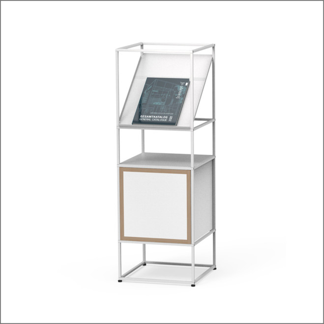 CAROLINE MID-ROOM FURNITURE WITH INCLINED SHELVES CR.SET.SR.CD.ASM.01