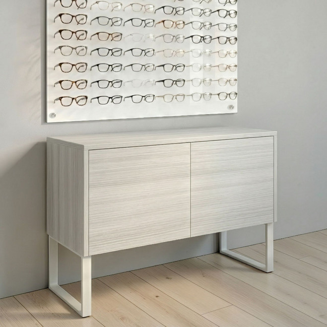 Quick-Ship 36.5" Floor-Top Optical Cabinet – Morning Fog