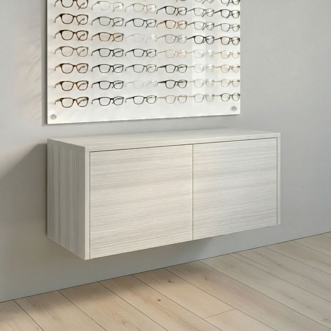 Quick-Ship 36.5" Wall-Mount Optical Cabinet – Morning Fog