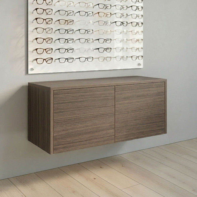 Quick-Ship 36.5" Wall-Mount Optical Cabinet – Studio Oak