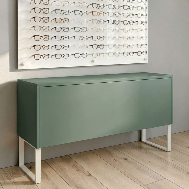 Quick-Ship 47.5" Floor-Top Optical Cabinet – Evergreen Mist