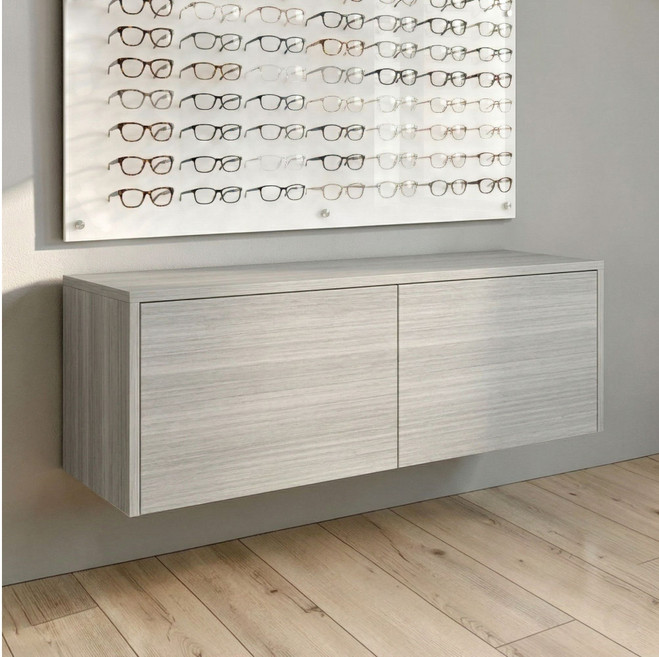 Quick-Ship 47.5" Wall-Mount Optical Cabinet – Morning Fog
