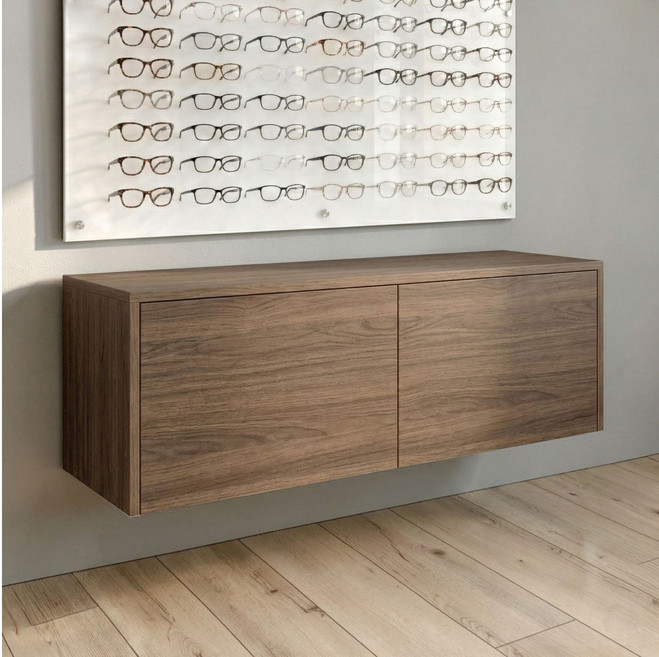 Quick-Ship 47.5" Wall-Mount Optical Cabinet – Studio Oak