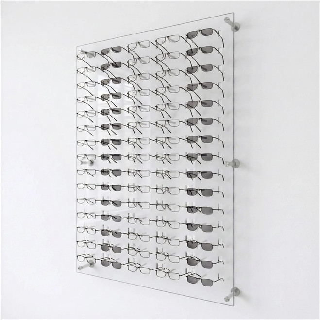 Wall Mount Optical Display Panel - Polycarbonate Pins - 47.5 inch (H) - DWL.31.75 - Capacity: 75 Frames