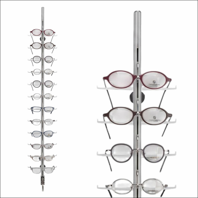 Locking Optical Dispaly Rods - 12 Pair Capacity