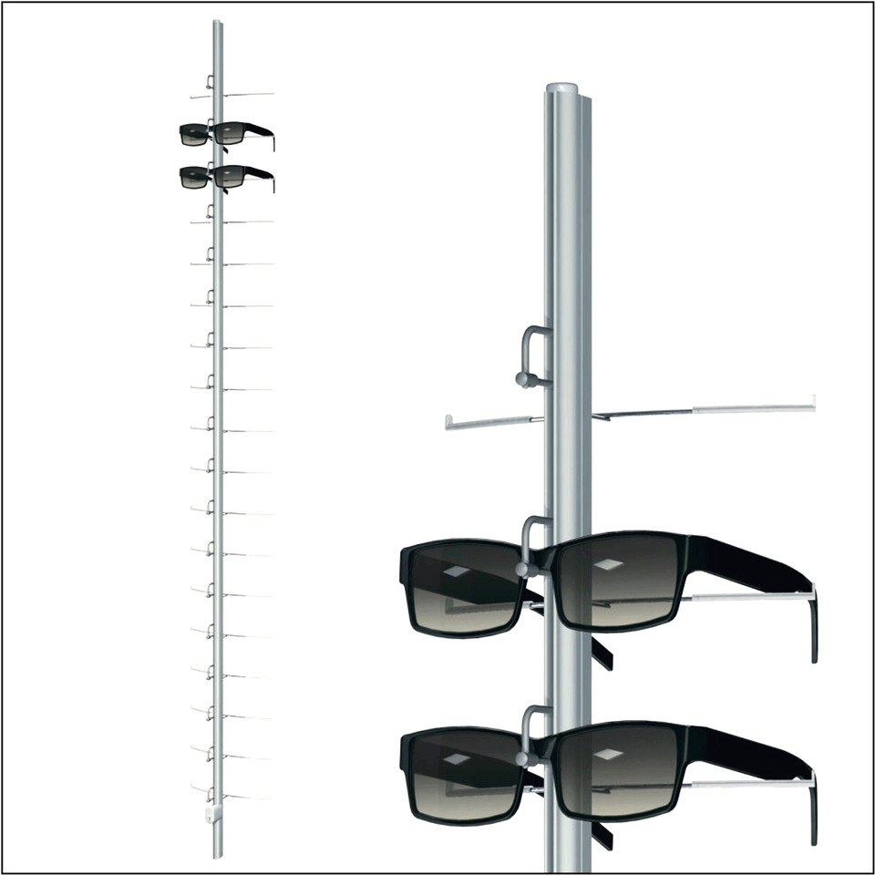 Lockable Mini-Tubix Frame Display Rods | Optical Frame Displays