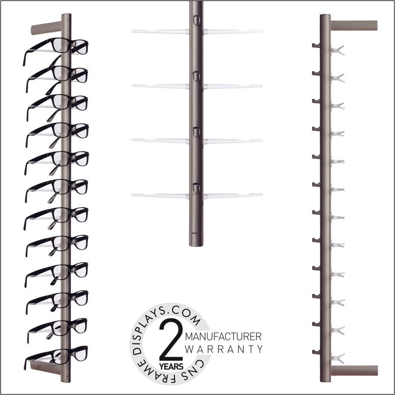 Talle Anodized Aluminum Open Optical & Sunglass Display Rod 12 Positions