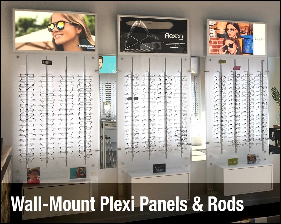 Wallmount Optical Displays | Wall Eyewear Displays From FrameDisplays.com