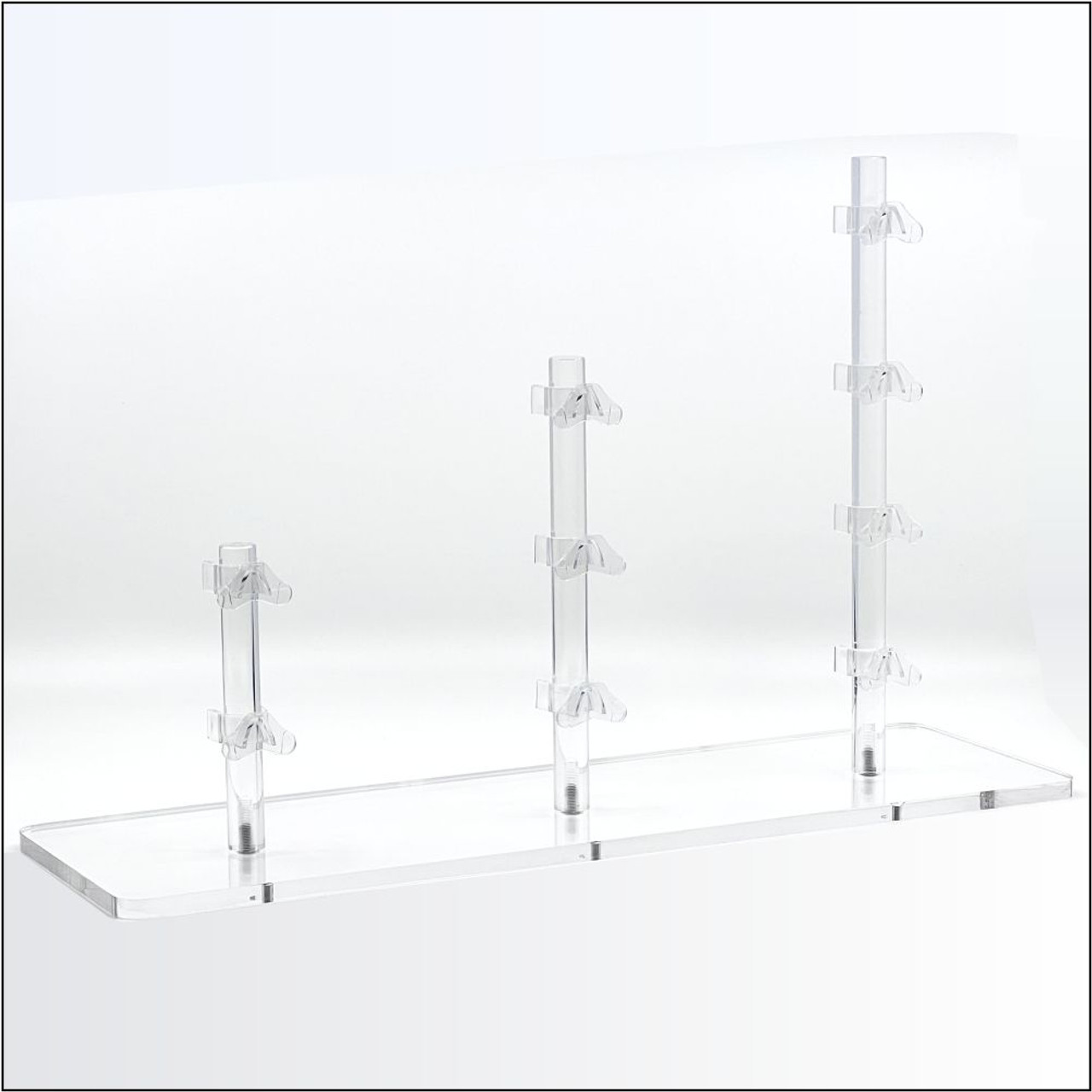 Triangular Risers Triple Optical Frame Display Risers with 1x 2-3-4 Triangular Clips in a ...