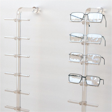 Optical Frame Display Rods Acrylic Wall Mount Eyewear & Optical Display Rod With 10, 12, Or 14 ...
