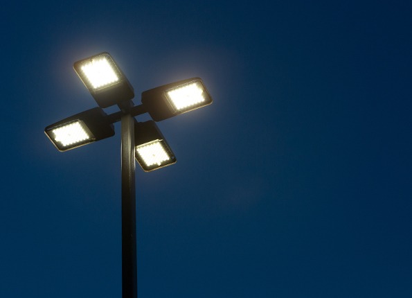 LightMart LED Light Pole Kits at Night