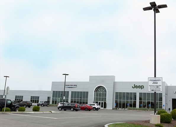 Jeep Chrysler Car Dealership features LightMart Lighting