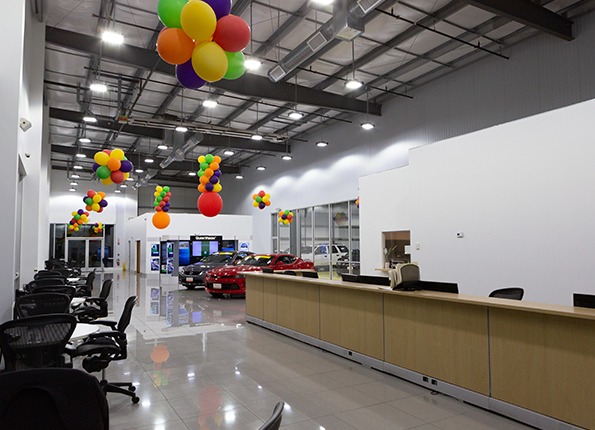 LightMart Indoor Lighting at a Chevrolet Car Dealership