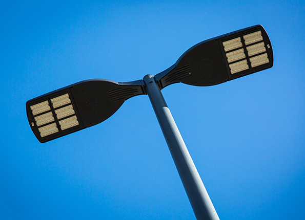 Direct Mount LED Lights on a LightMart Round Tapered Aluminum Pole