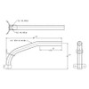 2.6 Foot Cantilever Style Wood Pole Bracket, 1-1/4 Inch Diameter Aluminum Pipe-Dimensional Drawing | Lightmart.com