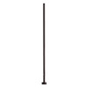 12 Foot Round Straight Steel Light Pole, 4 Inch Diameter, 11 Gauge (12S04RS125) - Full View