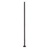 15 Foot Round Straight Steel Light Pole, 4 Inch Diameter, 11 Gauge (15S04RS125) - Full View
