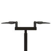 Light Pole Kit with Two Adjustable LED Lights, Selectable Wattage 80/100/120/150 & Color Temperature, 10-25 Foot Pole Height Options - Side View 90 Degrees