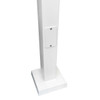 14 Foot Square Straight Aluminum Light Pole, 4 Inch Wide, 0.188 Inch Wall Thickness, Finish: Matte White